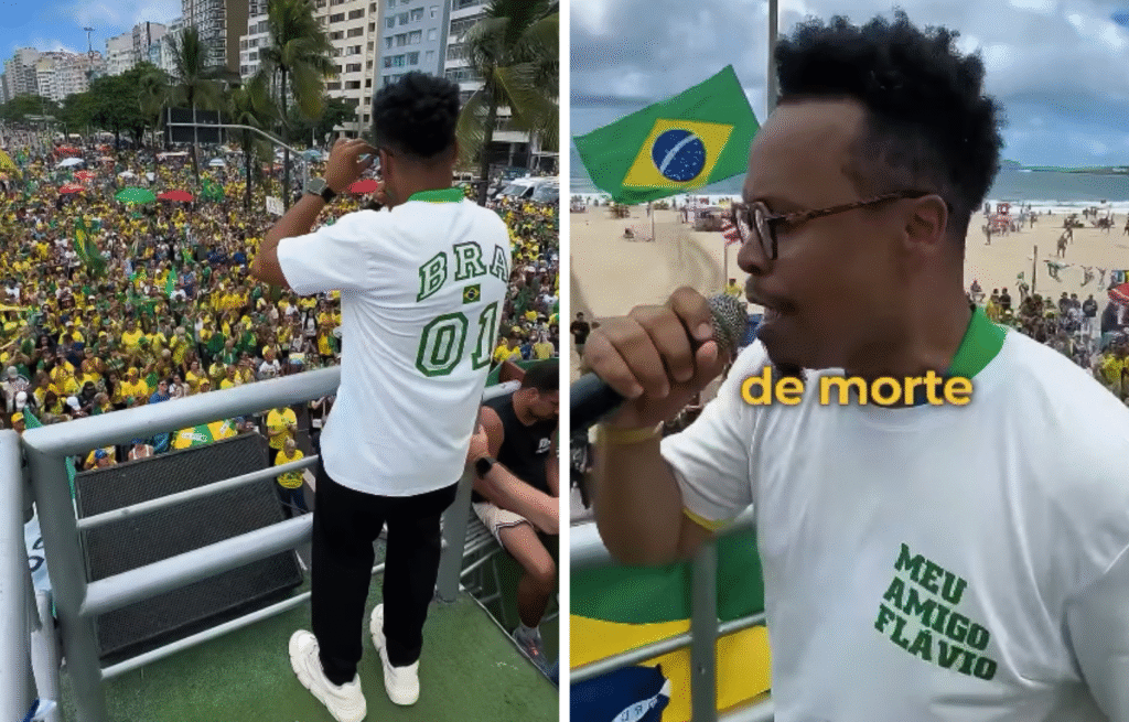 Em Copacabana, Satiê expõe “ferida de morte” na democracia